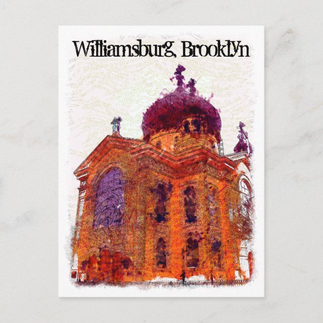 Kathedrale, Williamsburg, Brooklyn Postkarte (Vorderseite)