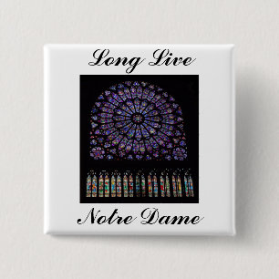Kathedralen-Buntglas-Fenster Notre Dames Paris Button
