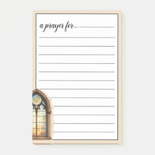 Kathedralen-Buntglasfenster-Kriegsraum-Gebet Post-it Klebezettel