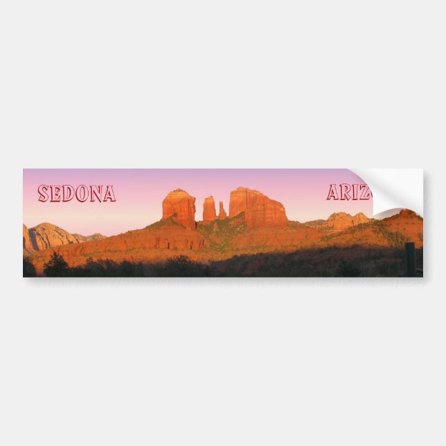 Kathedralen-Felsen Sedona Panorama Autoaufkleber (Vorne)