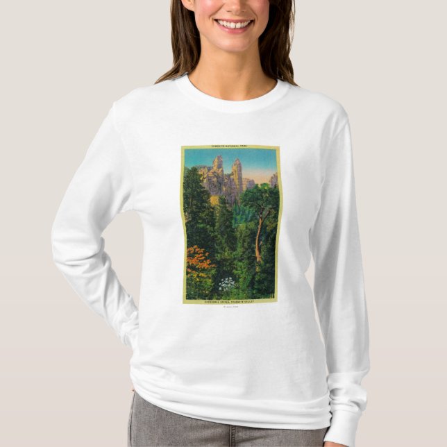 Kathedralen-Helme und Yosemite-Tal T-Shirt (Vorderseite)
