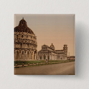 Kathedralen-Quadrat, Pisa, Toskana, Italien Button
