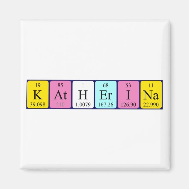 Katherina-Magnet für den periodischen Tabellenname Magnet (Vorne)