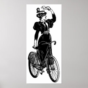 Katherine, ein Vintager Radfahrer Poster