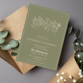 Katherine Floral | Kurierte Farben | Brautparty Einladung