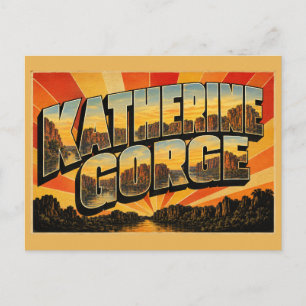 Katherine Gorge NT Australien Canyon aus rotem San Postkarte