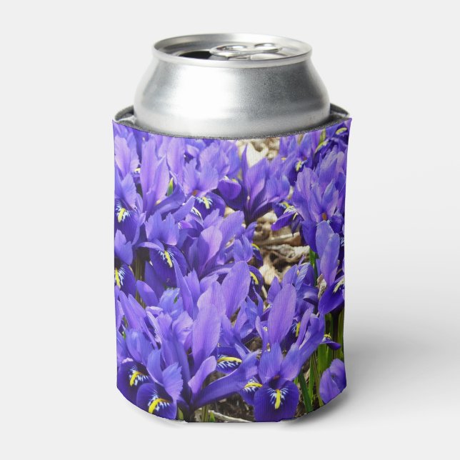 Katherine Hodgkin Irises Lila Frühlingsfloral Dosenkühler (Kanne Vorderseite)