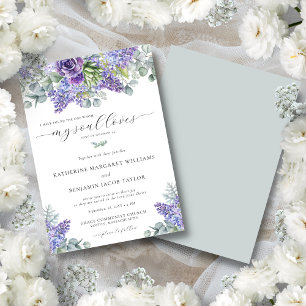 Katherine Lila Floral Christlich Faith Wedding Einladung