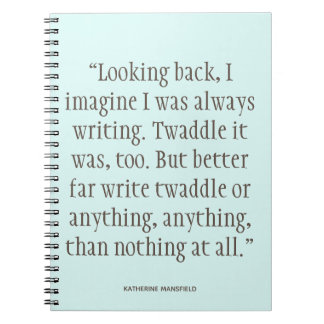 Katherine Mansfield Writing Quote Notebook Notizblock