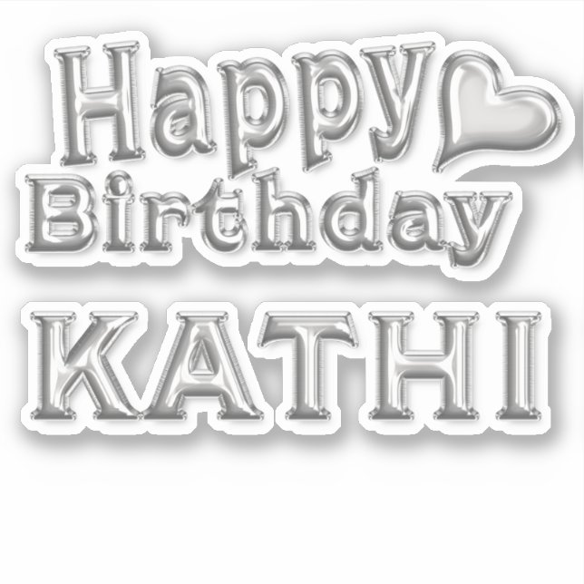 Kathi Happy Birthday Autocollants (Devant)