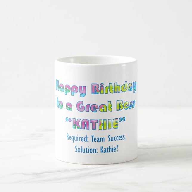 Kathies Geburtstag Kaffeetasse (Mittel)