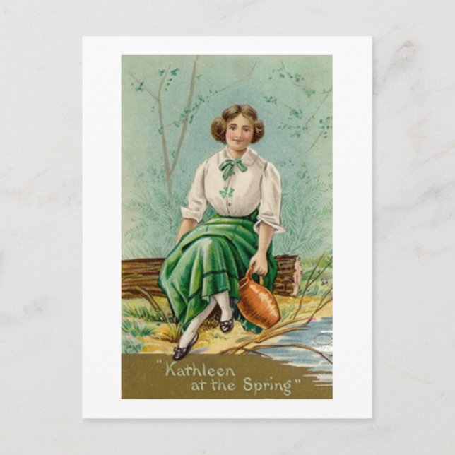 Kathleen im Frühling Postkarte (Vorderseite)