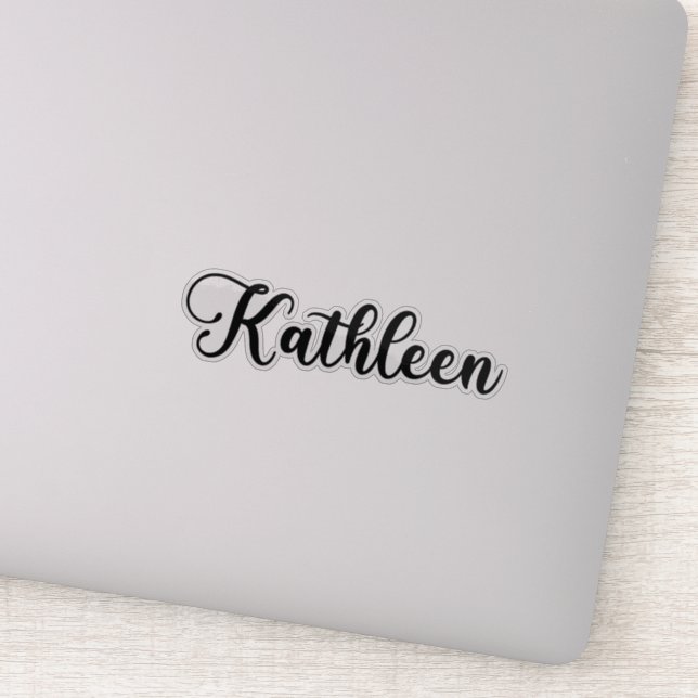 Kathleen Name - Handgeschriebene Kalligrafie Aufkleber (Detail)
