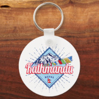 Kathmandu Berge Nepal Retro Flags Souvenir