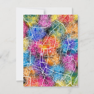 Kathmandu Nepal Map Postkarte