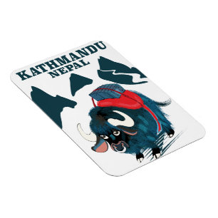 Kathmandu Nepal Reiseplakat Magnet