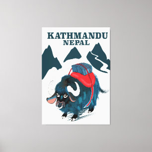 Kathmandu Nepal Travel Poster Leinwanddruck