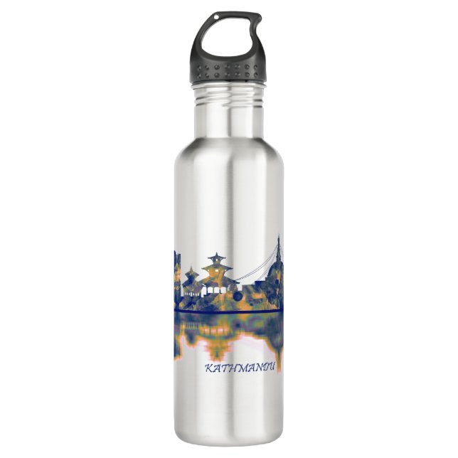 Kathmandu Skyline Edelstahlflasche (Vorderseite)