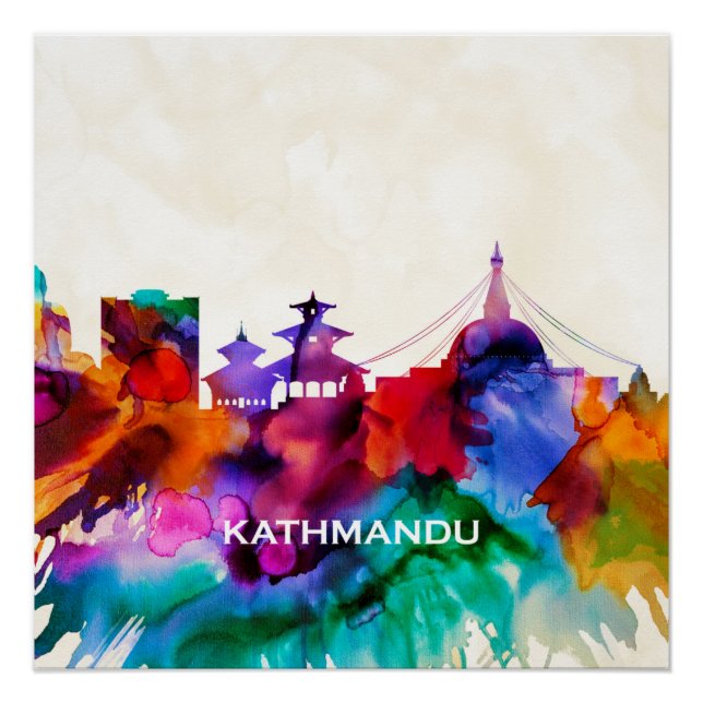 Kathmandu Skyline Poster (Vorderseite)