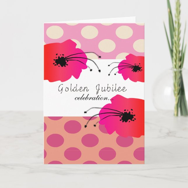 Katholic Nun Floral Golden Jubilee Karte (Vorderseite)