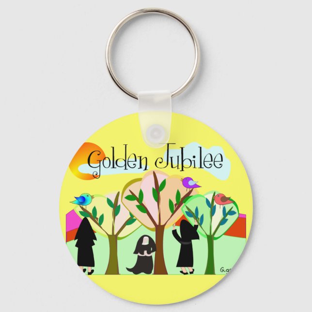 Katholic Nun Golden Jubilee Geschenke Schlüsselanhänger (Vorderseite)
