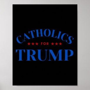 Katholiken für die Wahl Trumps in den USA Poster