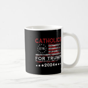 Katholiken für Trump 2024 Amerikanische Flagge 4. Kaffeetasse