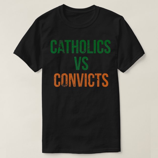 Katholiken VS verurteilt Vintagen Retro-Stil T-Shirt (Design vorne)