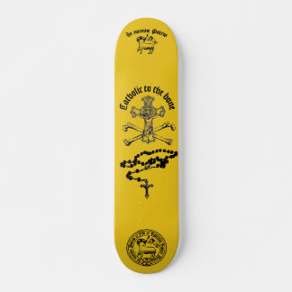 Katholisch bis Knochen - Skateboard, 7¾ Zoll Deck Skateboard
