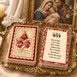 Katholisch Drei Herzen Jesus Maria Josef Gebet Karte