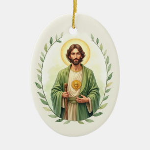 Katholische Andacht zum Heiligen Judas Keramik Ornament