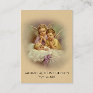 Katholische Baby-Baptismal Erinnerungs-heilige Visitenkarte