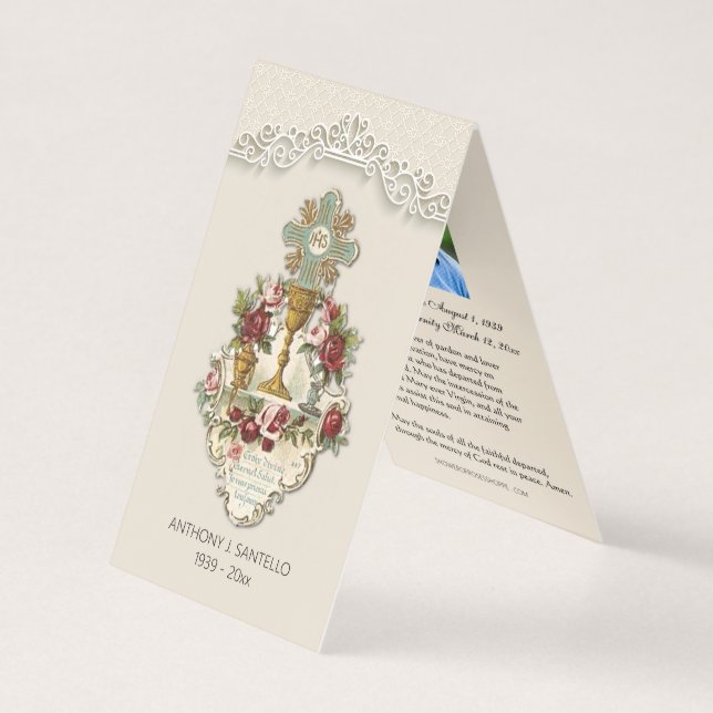 Katholische Beerdigung Eucharist Gebet Heilige Kar Visitenkarten (Vorderseite)