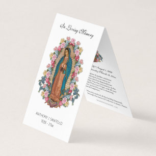 Katholische Beerdigung Guadalupe Gebet Heilige Kar Visitenkarten