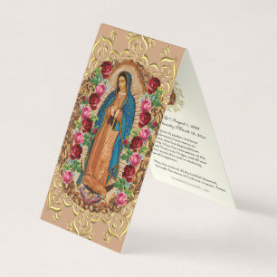 Katholische Beerdigung Guadalupe Gebet Heilige Kar Visitenkarten