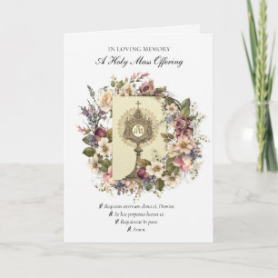 Katholische Beileid-Messe für Eucharisten Karte
