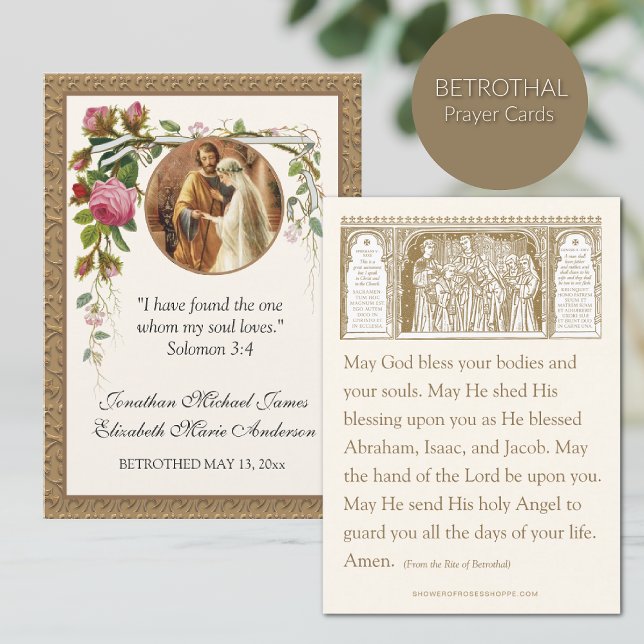 Katholische Betrothal-Gebetskarte Visitenkarte (Von Creator hochgeladen)