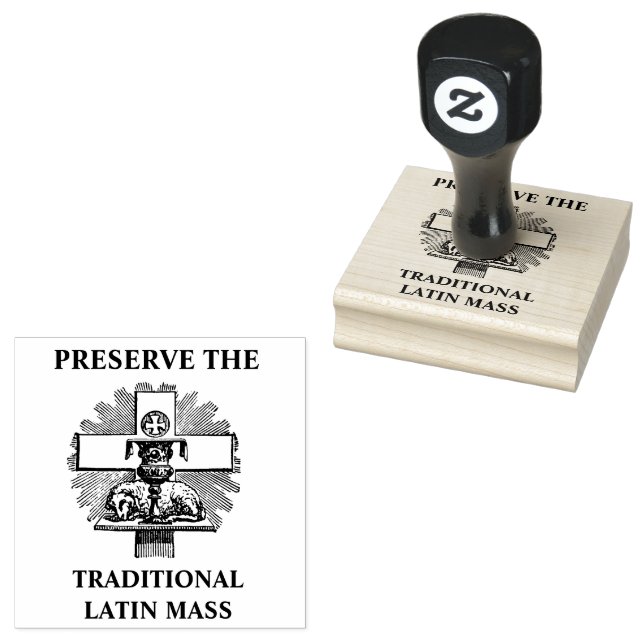 Katholische Bewahrung Traditionelles Latein-Massel Gummistempel (Stempel)
