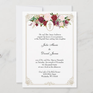 Katholische Bläserei Elegante Hochzeit Einladung