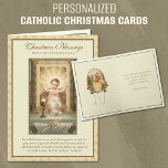 Katholische Christliche Heilige Schrift Jungfrau M Feiertagskarte<br><div class="desc">Mit einem wunderschönen Weihnachtsbild von Jesus in einem Manöver,  das in einem Tabernacle auf dem Altar mit dem Heiligen Eucharisten ist. Innen ist ein schönes Bild der gesegneten Jungfrau,  die das Baby Jesus hält. Alle Texte und Schriftart können geändert werden.</div>