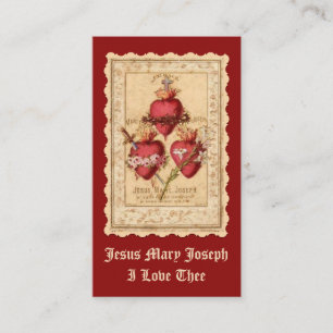 Katholische Drei Herzen Jesus Joseph Gebet Pla Platzkarte