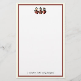 Katholische Drei Herzen Jesus Mary Joseph Religiou Briefpapier