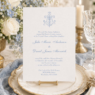 Katholische Elegant Religiöse Mary Wedding Einladung
