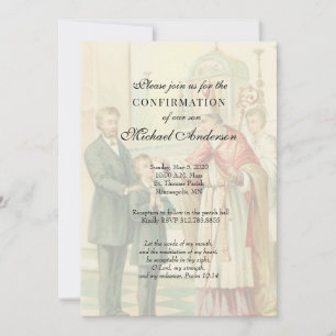 Katholische Elegante Sacrament of Confirmation Einladung