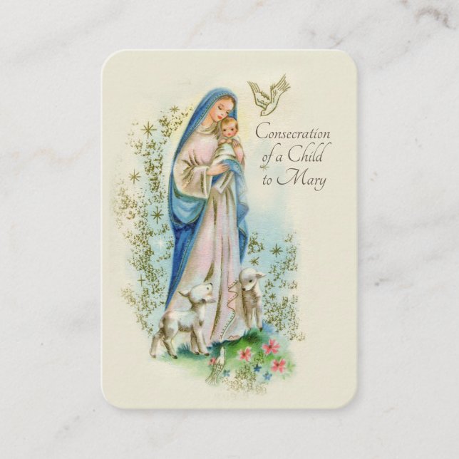 Katholische Erpressung Gebet des Kindes an Maria— Platzkarte (Vorderseite)