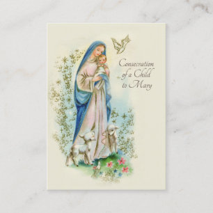Katholische Erpressung Gebet des Kindes an Maria Visitenkarte