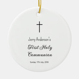 Katholische erste heilige Kommunion einfache QR mi Keramik Ornament