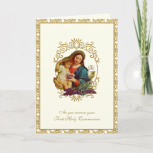 Katholische Erste Heilige Kommunion Jesus Mary Ele Karte