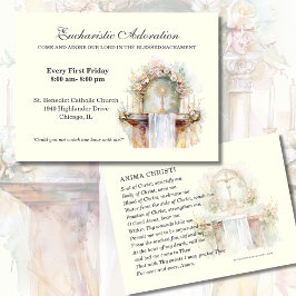 Katholische Eucharistische Bewunderung Jesus Gebet Visitenkarte