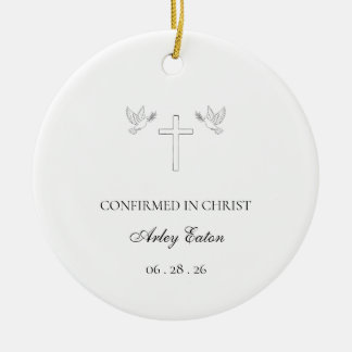 Katholische Firmung Weihnachten  Keramik Ornament